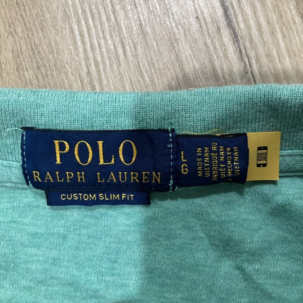 Polo‎ Ralph Lauren Custom Slim Fit Polo L Turquoise - Picture 5 of 5